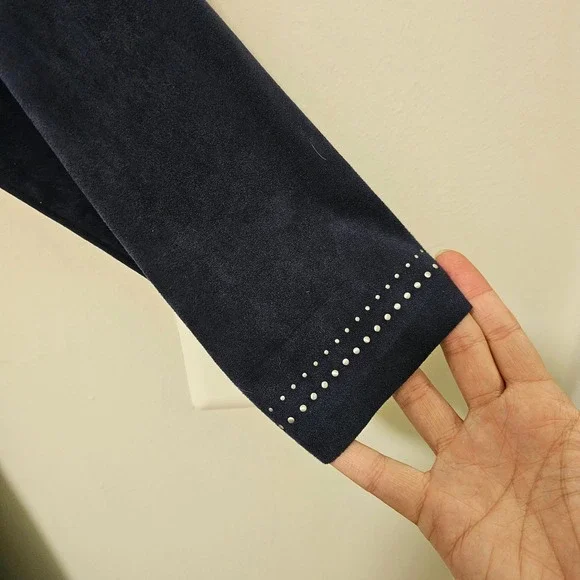 Soft Surroundings 1X Ambrosia Faux Suede‎ Tunic Dress Blue Studded Boho Casual - Picture 6 of 9